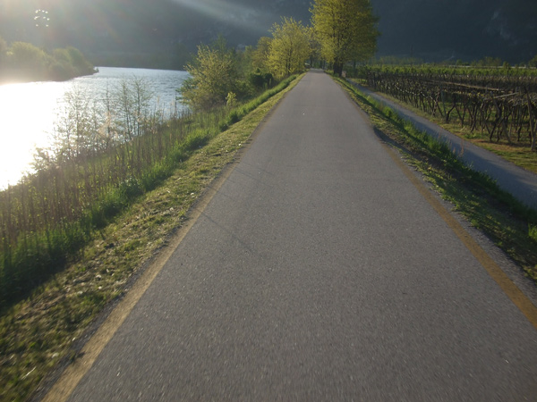 19. Riprendo la ciclabile che in questa zona è molto più movimentata