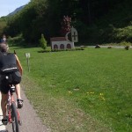 22. Qui x fortuna trovo Claudio ciclista di Trento che mi fa da scia x diversi km