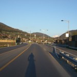 58.. si fa sera ormai e perfino le ombre e non solo i km si allungano