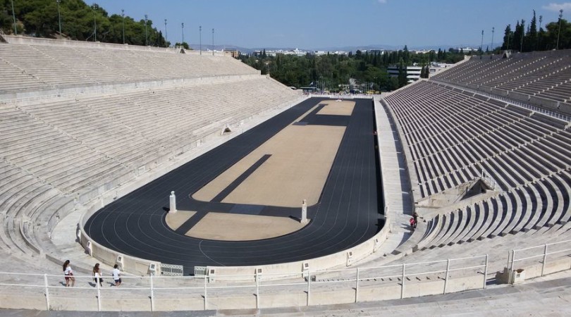 IMG_3822 .giungo nello stadio Panathinaiko traduzione italiana Stadio di tutti gli Ateniesi), noto anche come Kallimarmaron (Dei bei marmi)